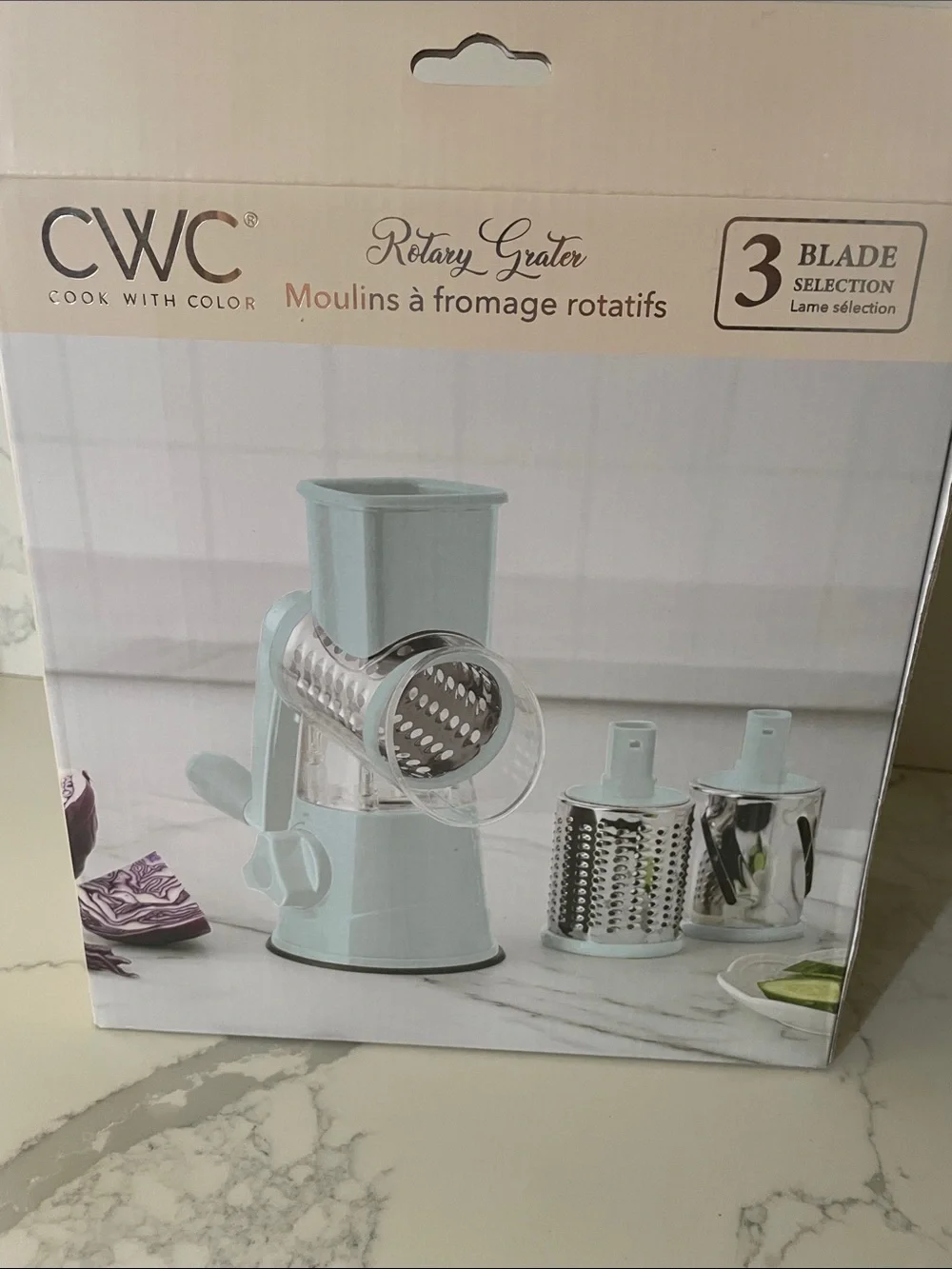 CWC Rotary Grater Kitchen Tool in Light Blue